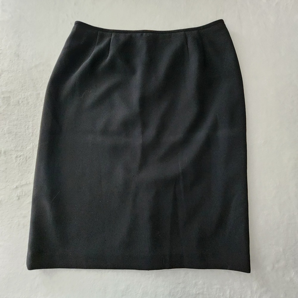 Pencil Skirt Womens 16 Black Lined Back Vent Professional Career Formal Office